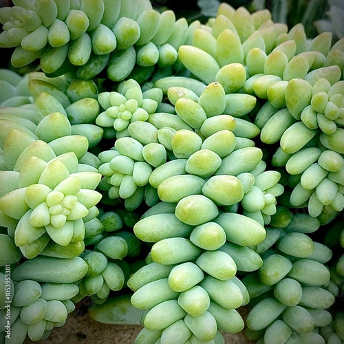 Closeup of a Burro’s Tail, also known as a Donkey’s Tail. photo