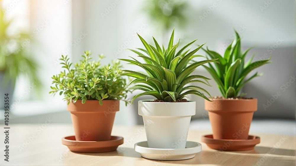 Fototapeta premium plant in a pot on the wall