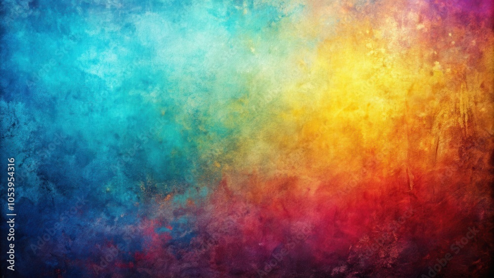 Obraz premium Vibrant Abstract Grungy Texture Background with Rough Grain Noise Gradient Distressed Colors