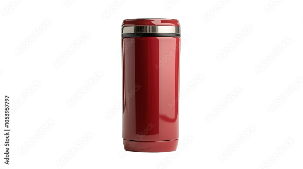 Stylish Red Thermos Bottle for Hot and Cold Beverages Stylish Red Thermos Bottle for Hot and Cold Beverages