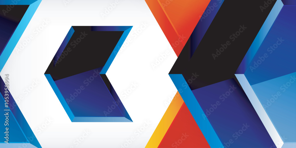 Vector 3d arrow techno design template Vector 3d arrow techno design template