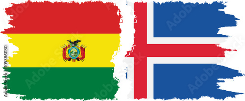 Iceland and Bolivia grunge flags connection, vector Free Download Iceland and Bolivia grunge flags connection, vector - GFXLoad