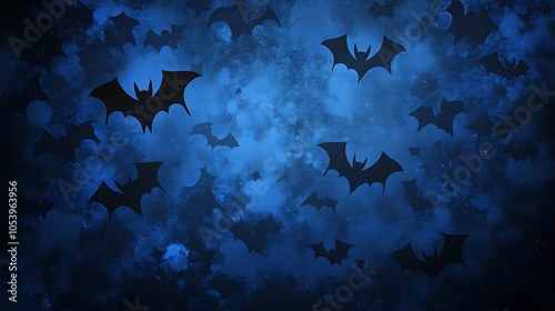 Wallpaper Mural Halloween dark blue background with faint star patterns Torontodigital.ca