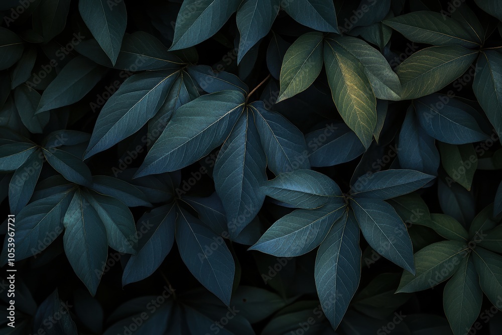 Fototapeta premium Abstract texture of green leaves, a natural background