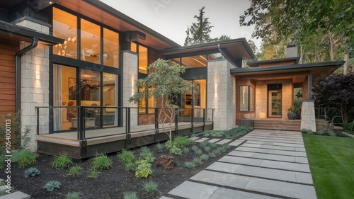 Wallpaper Mural The house is located in the heart of the woods. Torontodigital.ca