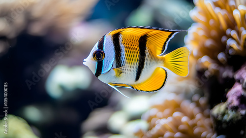 The Interactions of Marine Life: Raccoon Butterflyfish and the Rich Diversity of Coral Reefs photo