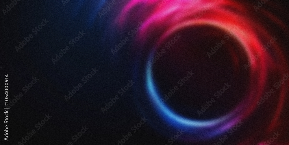 Fototapeta premium Glowing Neon Vortex with Abstract Circular Swirl on Dark Background