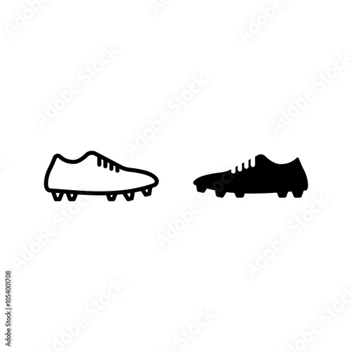 Cleat icon set. football boots sign, for mobile concept and web design color editable