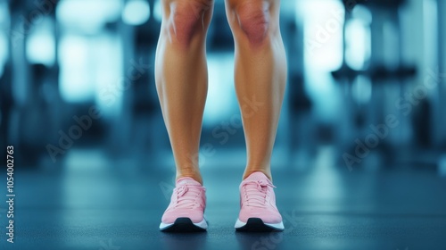 Athletic Legs in Fitness Environment