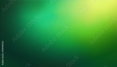 Abstract background, color Android green gradient background with light leak and grainy texture.