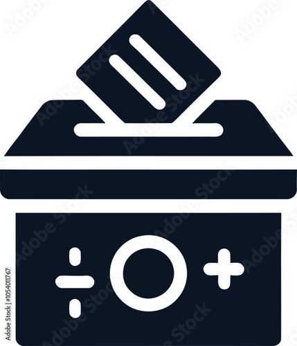 Voting Box Silhouette Icon

