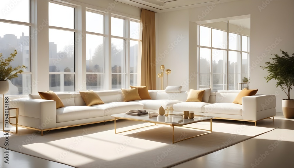 Fototapeta premium Photo interior modern design room 3d illustration