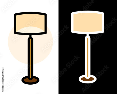 Illustration of decorative table lamps, standing lamps, suitable for decorating work or study rooms