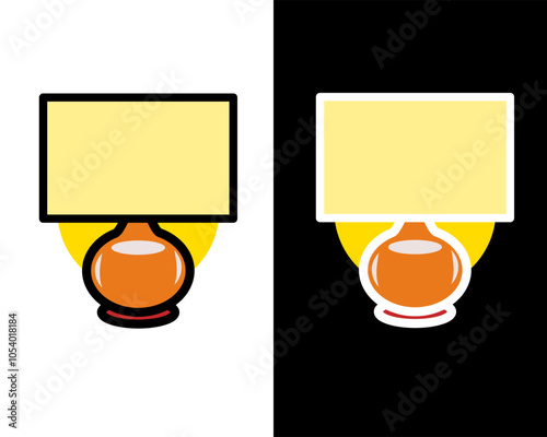 Illustration of decorative table lamps, standing lamps, suitable for decorating work or study rooms