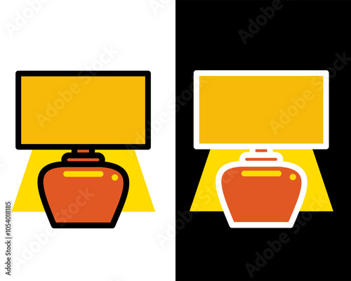 Illustration of decorative table lamps, standing lamps, suitable for decorating work or study rooms