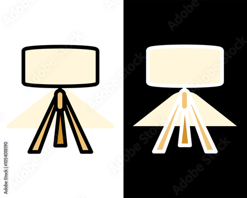 Illustration of decorative table lamps, standing lamps, suitable for decorating work or study rooms