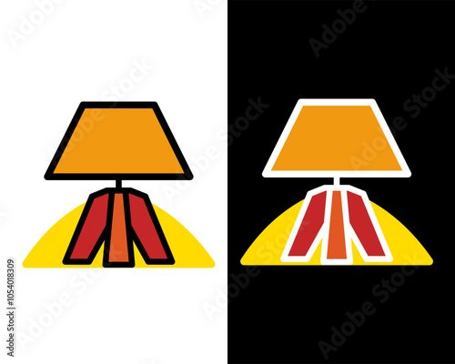 Illustration of decorative table lamps, standing lamps, suitable for decorating work or study rooms