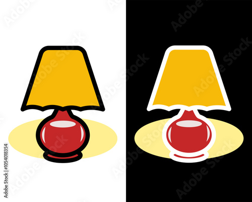 Illustration of decorative table lamps, standing lamps, suitable for decorating work or study rooms