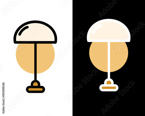 Illustration of decorative table lamps, standing lamps, suitable for decorating work or study rooms