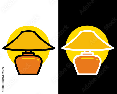 Illustration of decorative table lamps, standing lamps, suitable for decorating work or study rooms