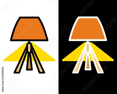 Illustration of decorative table lamps, standing lamps, suitable for decorating work or study rooms