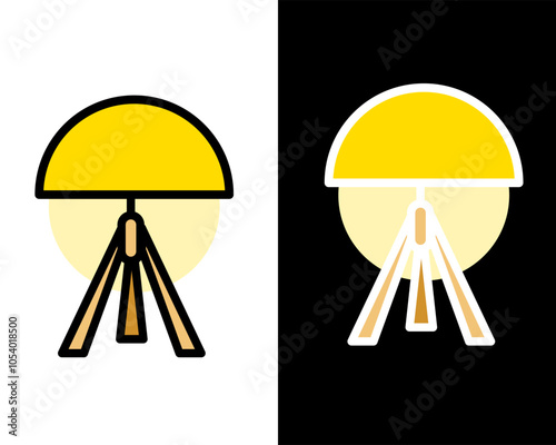 Illustration of decorative table lamps, standing lamps, suitable for decorating work or study rooms