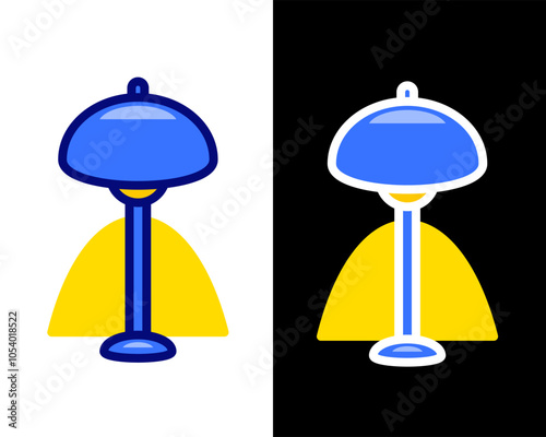 Illustration of decorative table lamps, standing lamps, suitable for decorating work or study rooms