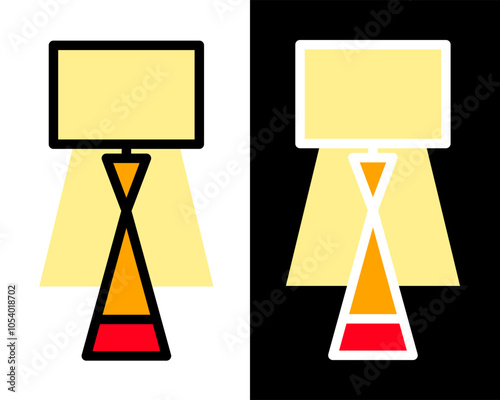 Illustration of decorative table lamps, standing lamps, suitable for decorating work or study rooms