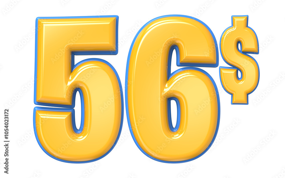 Number 3D Render Yellow Number 3D Render Yellow