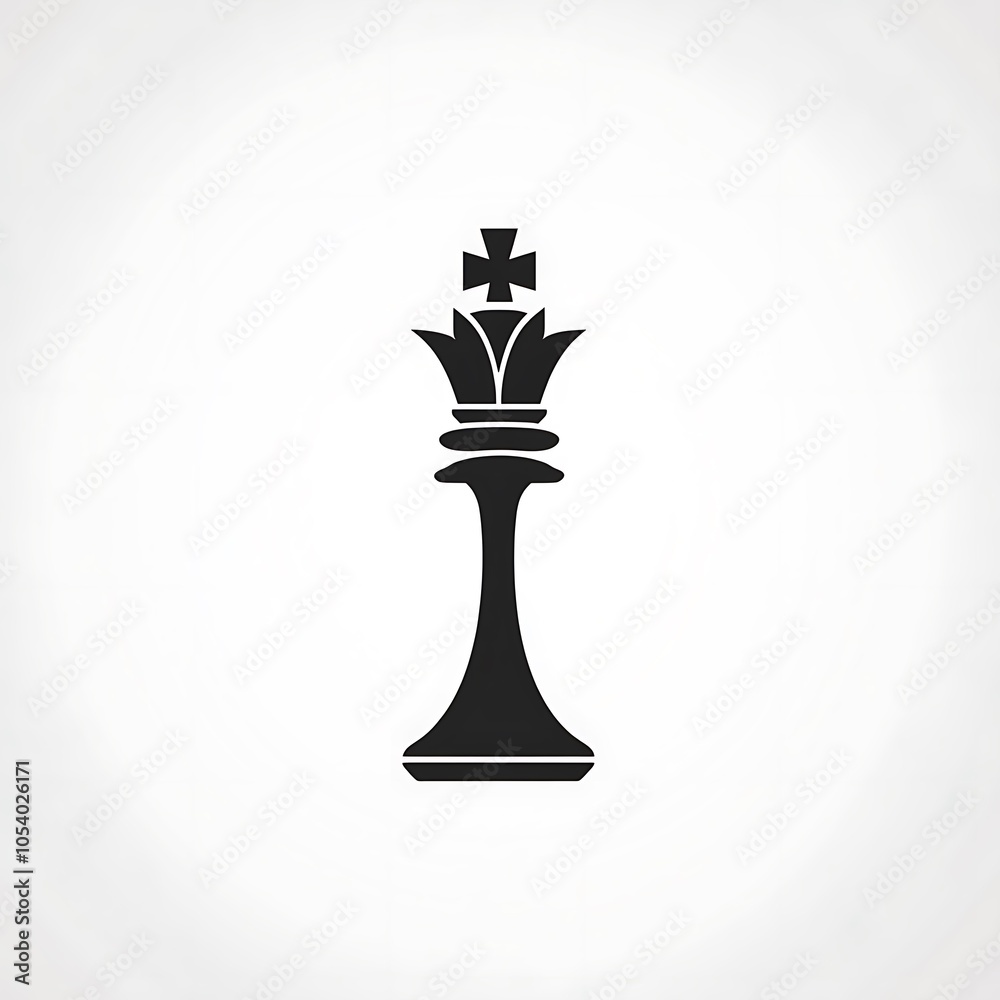 Fototapeta premium Black chess queen icon.