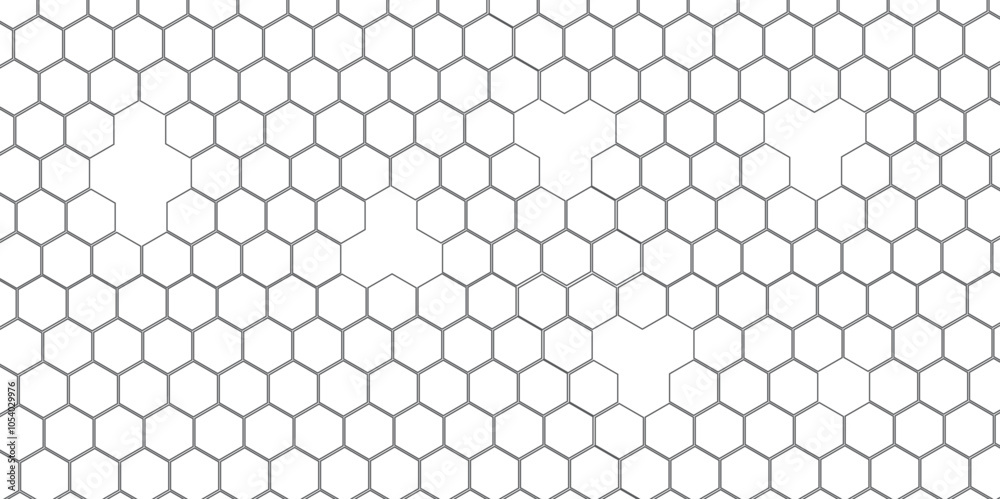 Vector geometric seamless texture symbol. Hexagon, bees hive cells pattern. Bee honey shapes. Abstract pattern with hexagonal white and gray technology line paper background. Stylish grid texture. Vector geometric seamless texture symbol. Hexagon, bees hive cells pattern. Bee honey shapes. Abstract pattern with hexagonal white and gray technology line paper background. Stylish grid texture.