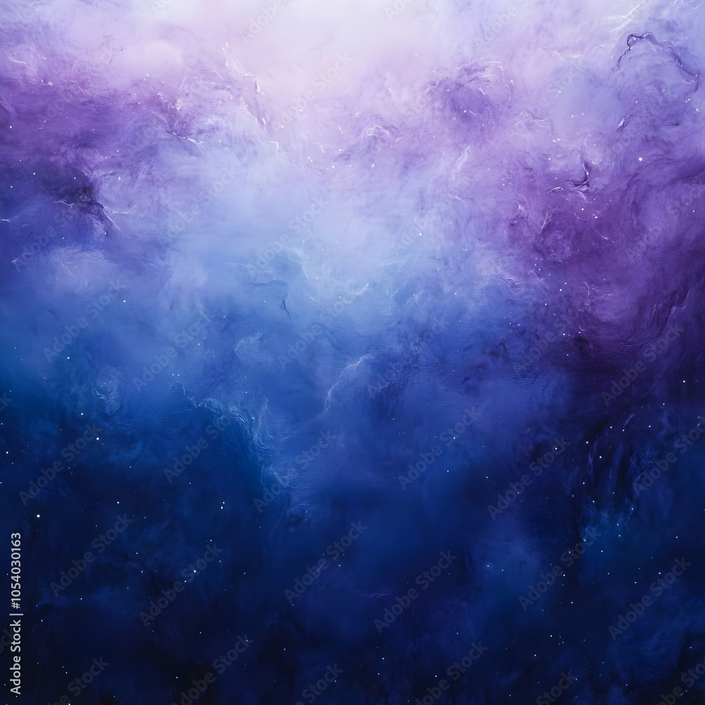 Abstract cosmic background with blue and purple nebulae, scattered stars, and a dreamy atmosphere. Abstract cosmic background with blue and purple nebulae, scattered stars, and a dreamy atmosphere.
