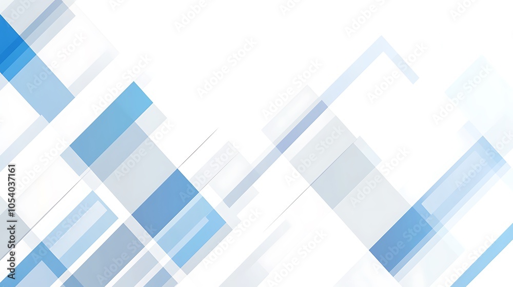 Fototapeta premium Abstract blue geometric shapes create a modern, dynamic background.