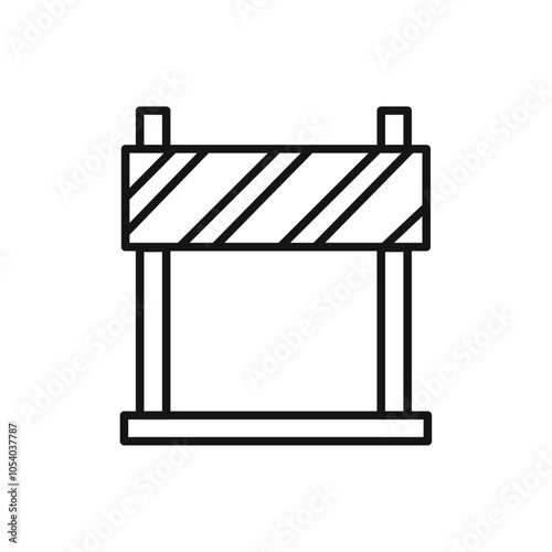 Construction icon outline collection or set in black and white