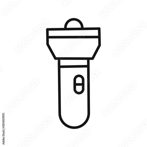 Flashlight icon outline collection or set in black and white