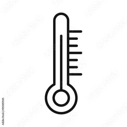 Temperature icon outline collection or set in black and white