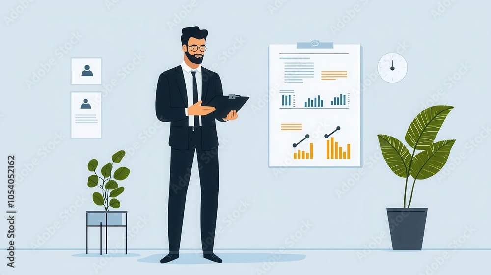 Financial advisor explaining insurance with AI analysis, future finance Financial advisor explaining insurance with AI analysis, future finance