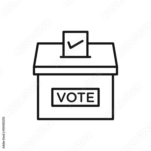 Voting icon outline collection or set in black and white