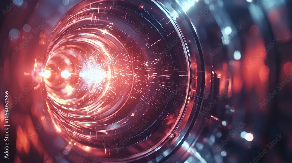 Obraz premium Close-up of a Particle Accelerator Demonstration