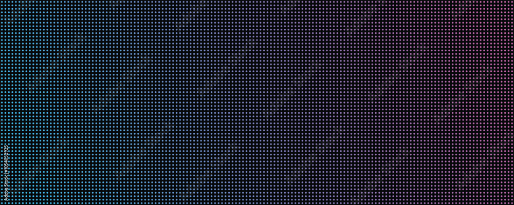 LED Video Wall Screen Texture Background, Vector blue and red purple color light LED diode dot grid video screen