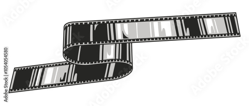 Twisting black and white film strip