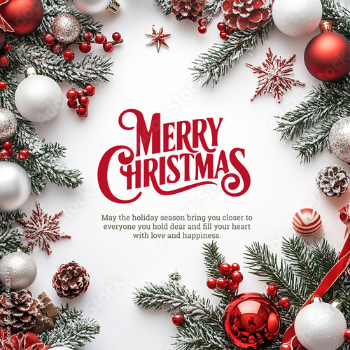 Merry Christmas social media post design photo