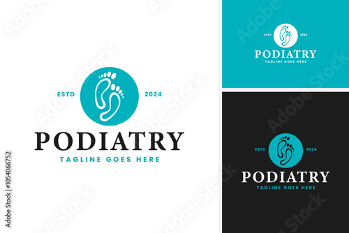 Foot clinic logo design vector template