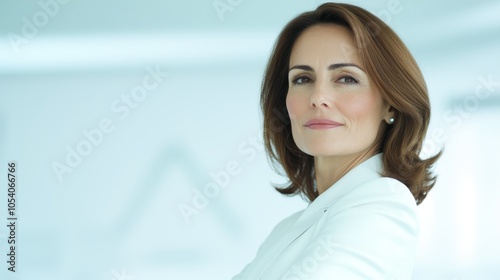 Free Download Confident businesswoman in modern office setting showcasing professionalism and leadership in a corporate environment - GFXLoad