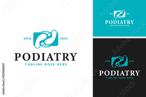 Foot and ankle clinic logo vector illustration