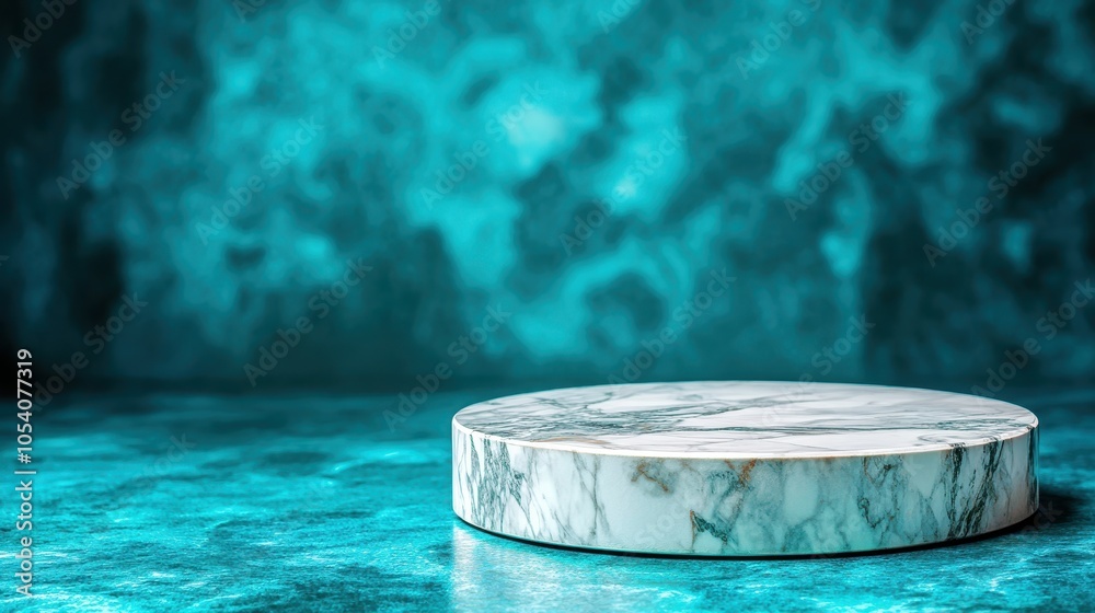 Fototapeta premium Sleek Marble Podium Setup on Elegant Background