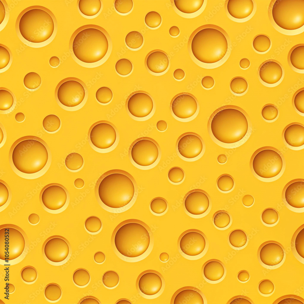 Cheese pattern with holes, vibrant yellow background, cartoon style. Cheese pattern with holes, vibrant yellow background, cartoon style.