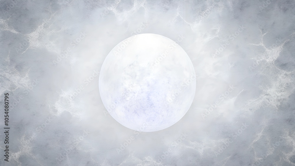 Obraz premium Bright full moon shining through marble like clouds background