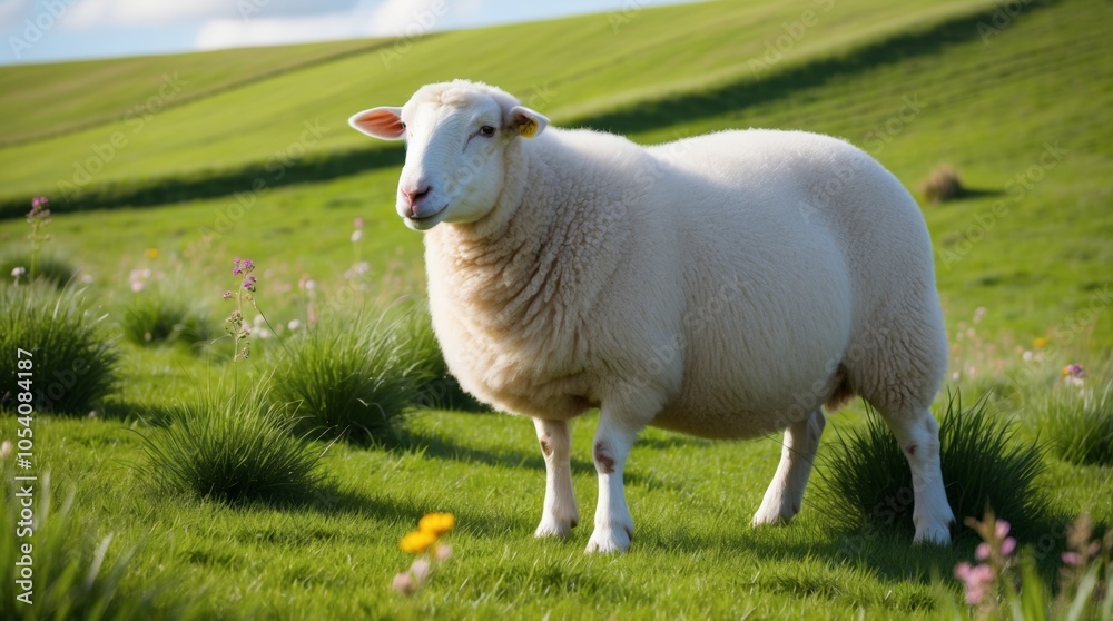 Obraz premium sheep in a meadow