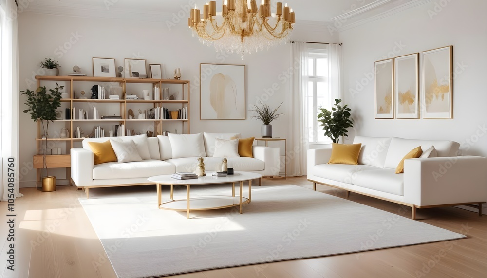 Fototapeta premium Photo interior modern design room 3d design